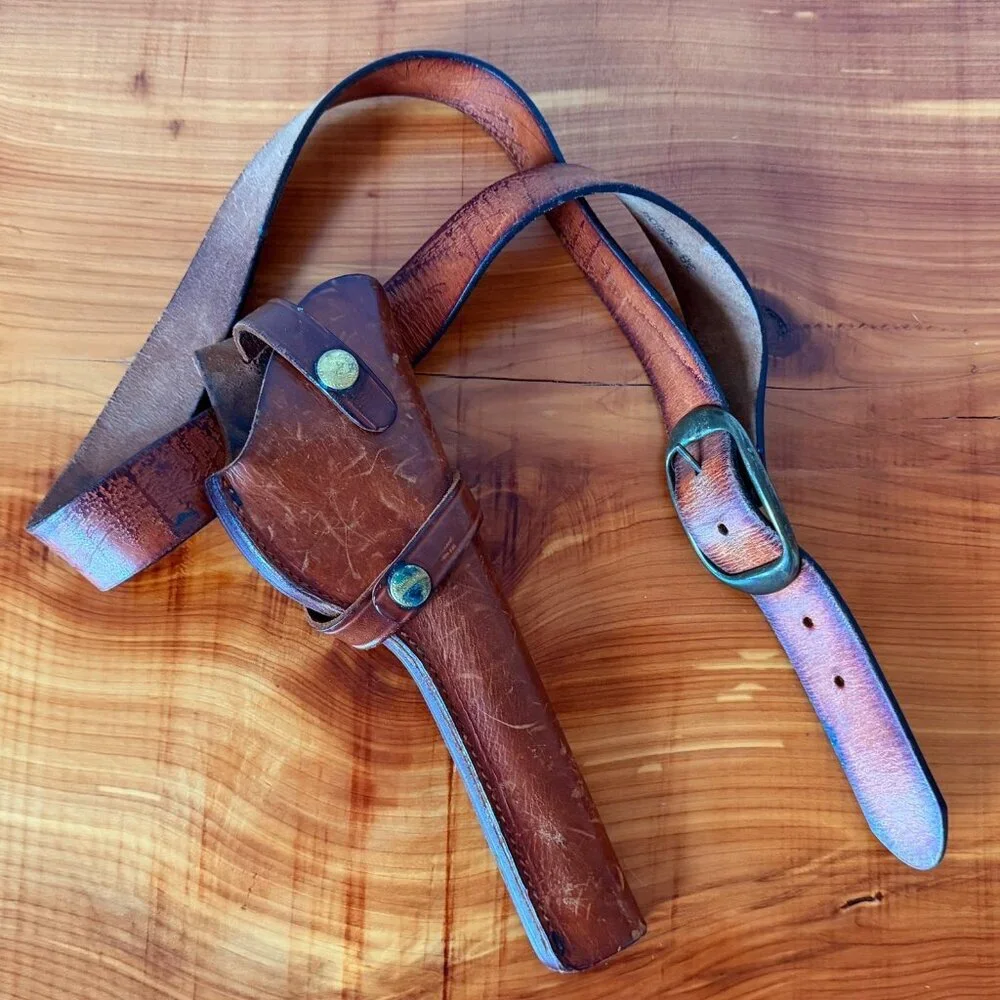 Brauer Bros. MFG. Co St. Louis Brown Leather Gun Holster Eagle Trim 38